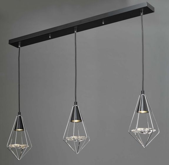 Dar Gianni 3-Light Bar Pendant