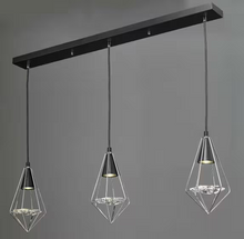 Gianni 3 Light Bar Pendant Black, Polished Chrome & Glass