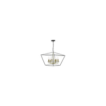 Gretchen 6-Light Pendant Matt Black & Polished Brass