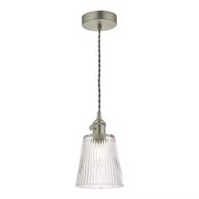 Hadano 1-Light Pendant Ribbed Glass