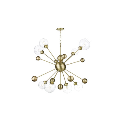 Cosmos 8-Light Horizontal Pendant Butter Brass