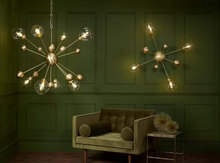 Cosmos 8-Light Horizontal Pendant Butter Brass