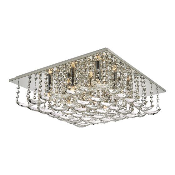 Dar Orella 9-Light Flush Ceiling Light