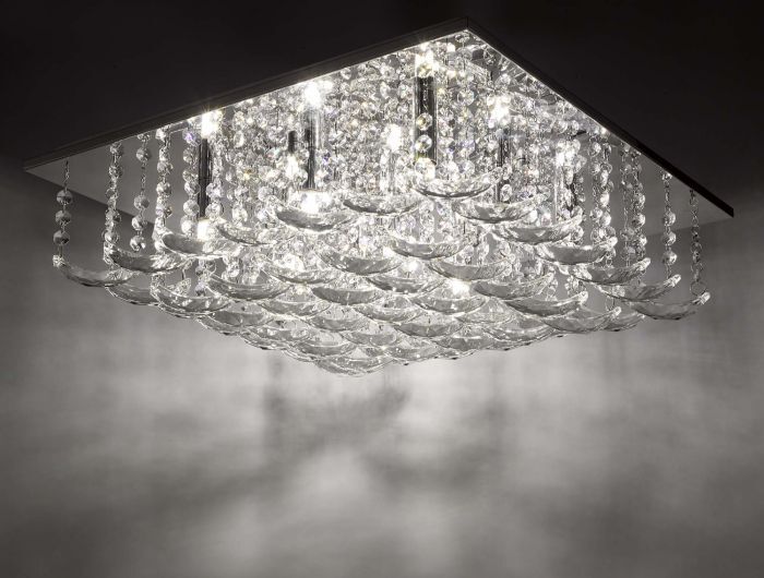 Dar Orella 9-Light Flush Ceiling Light