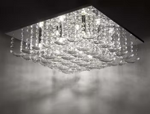 Orella 9-Light Crystal Flush Polished Chrome