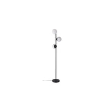 Lilly 3-Light Floor Lamp Black with Opal White Glass