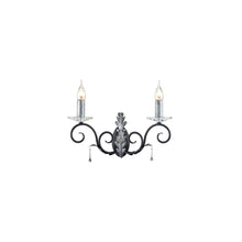 Amarilli 2-Light Wall Bracket with Clear Glass Drops