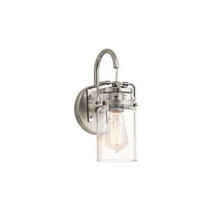 Brinley Single Clear Glass Wall Light