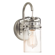 Brinley Single Clear Glass Wall Light