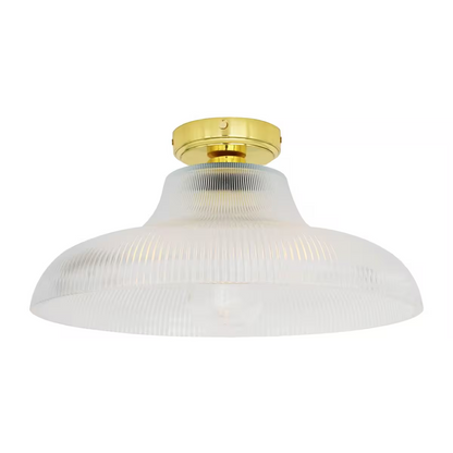 Aquarius Prismatic Glass Ceiling Light IP65