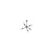 Brigade 6-Light Pendant Black & Antique Brass