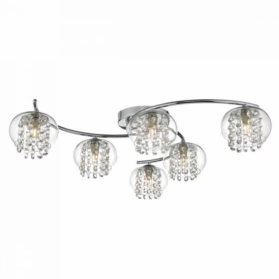 Dar Elma 6-Light Flush Ceiling Light