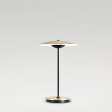 Ginger 20M Portable LED Table Lamp with Lacquered Black Matt Metal Stem