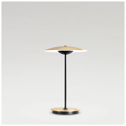Ginger 20M Portable LED Table Lamp with Lacquered Black Matt Metal Stem