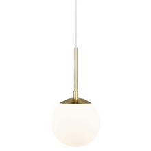 Grant 15 Pendant Brass & Opal Glass