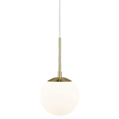 Grant 15 Pendant Brass & Opal Glass