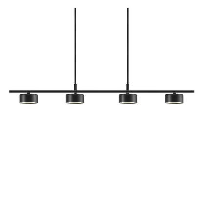 Clyde 4-Rail LED Pendant Black