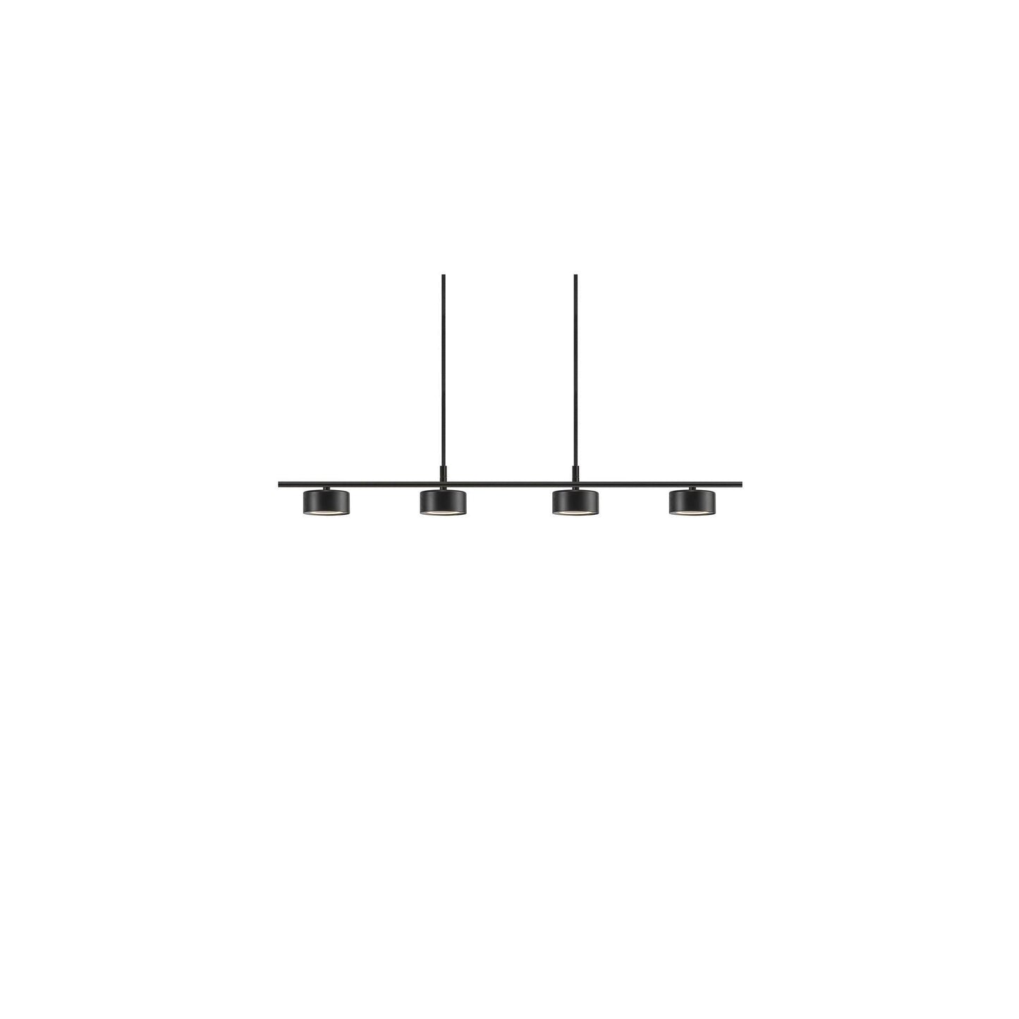 Clyde 4-Rail LED Pendant Black