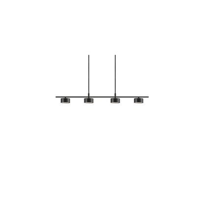 Clyde 4-Rail LED Pendant Black