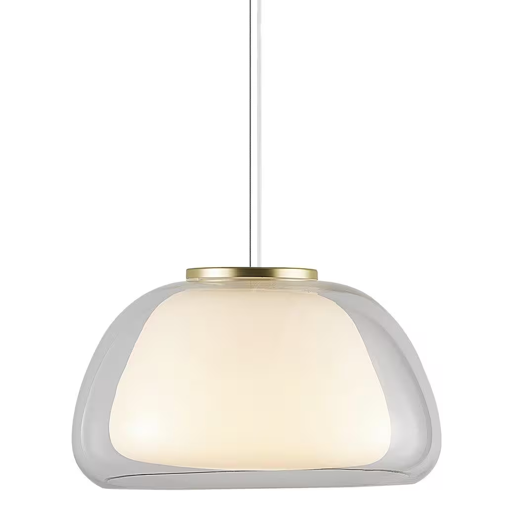 Jelly Single Pendant Clear & Opal White