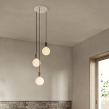 Triple Pendant White with Sphere IV
