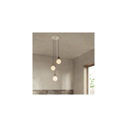 Triple Pendant White with Sphere IV