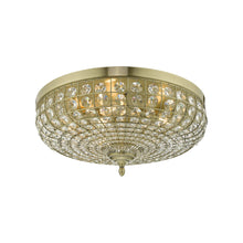 Asmara 5-Light Flush Mount in Antique Brass