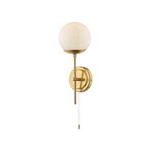 Bombazine Wall Light Natural Brass with Opal Glass