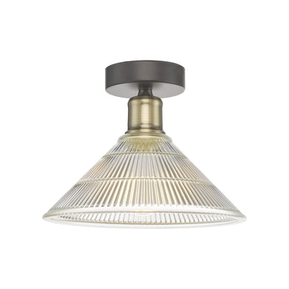 Boyd 1-Light Flush Mount Antique Brass