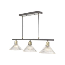 Boyd 3-Light Bar Pendant Antique Brass with Glass Shade