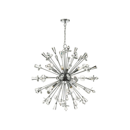 Exodus 8-Light Pendant Polished Chrome with Crystal