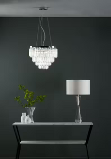 Fame 5-Light Pendant Polished Chrome with Crystal Glass