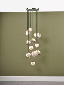 Mikara 12-Light Cluster Pendant Polished Chrome 2.5M