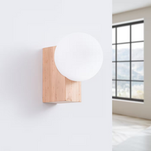 Bulbo Wall Light in Natural Wood