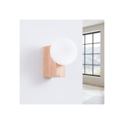 Bulbo Wall Light in Natural Wood