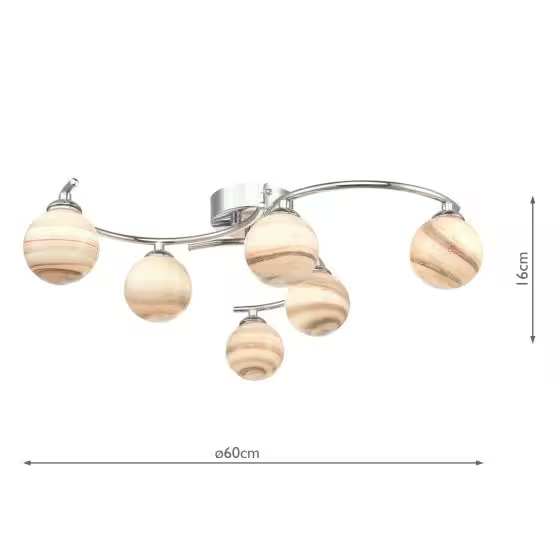 Atiya 6-Light Semi-Flush