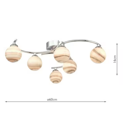 Atiya 6-Light Semi-Flush