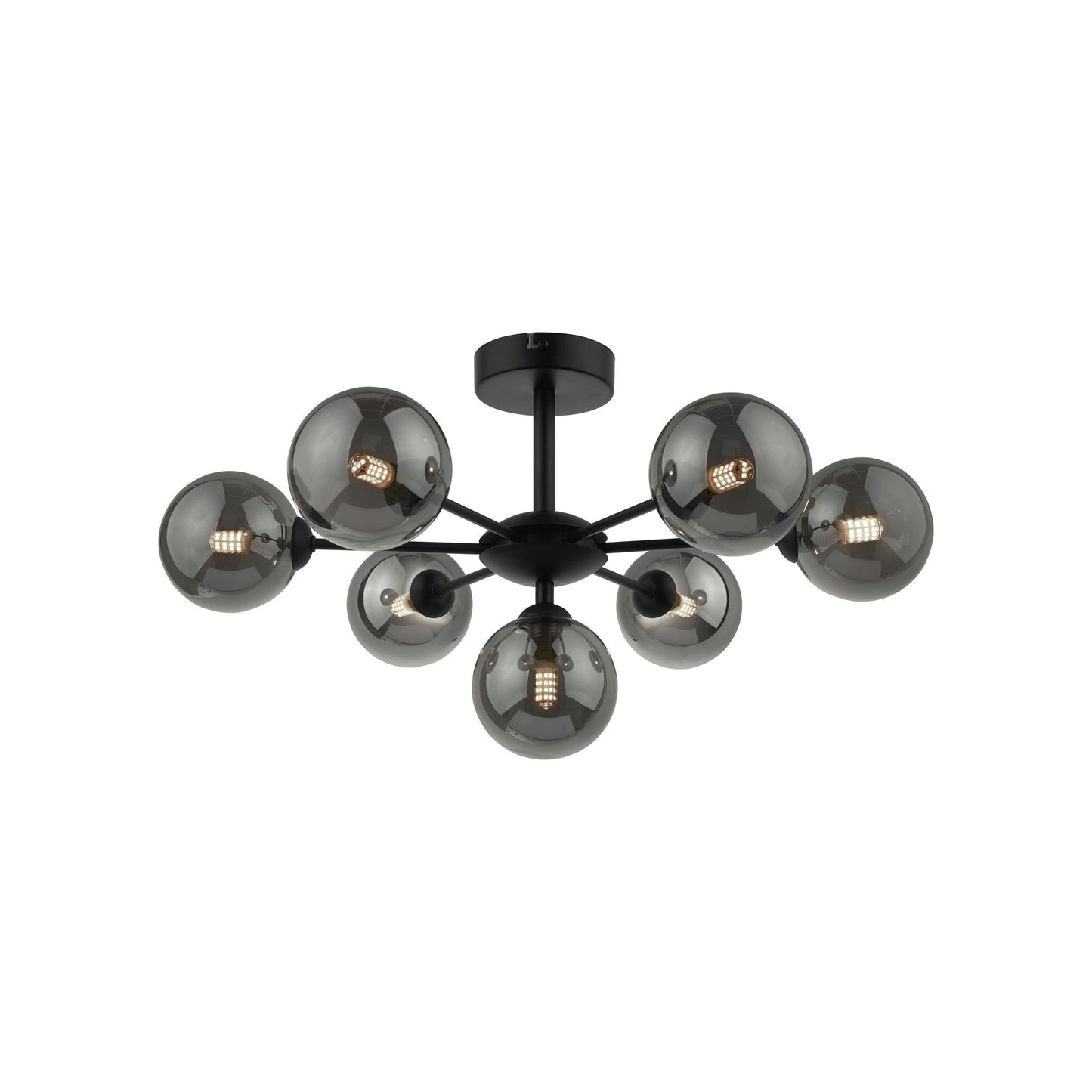 Cohen 7-Light Semi Flush Matt Black