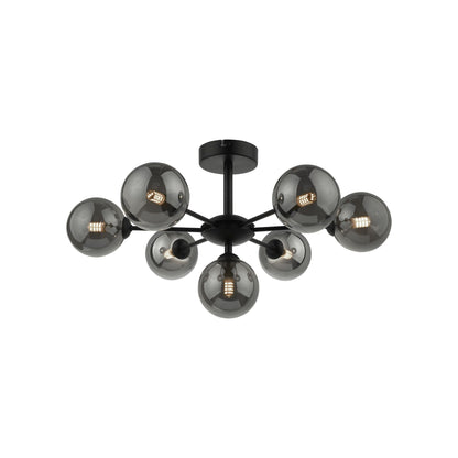 Cohen 7-Light Semi Flush Matt Black
