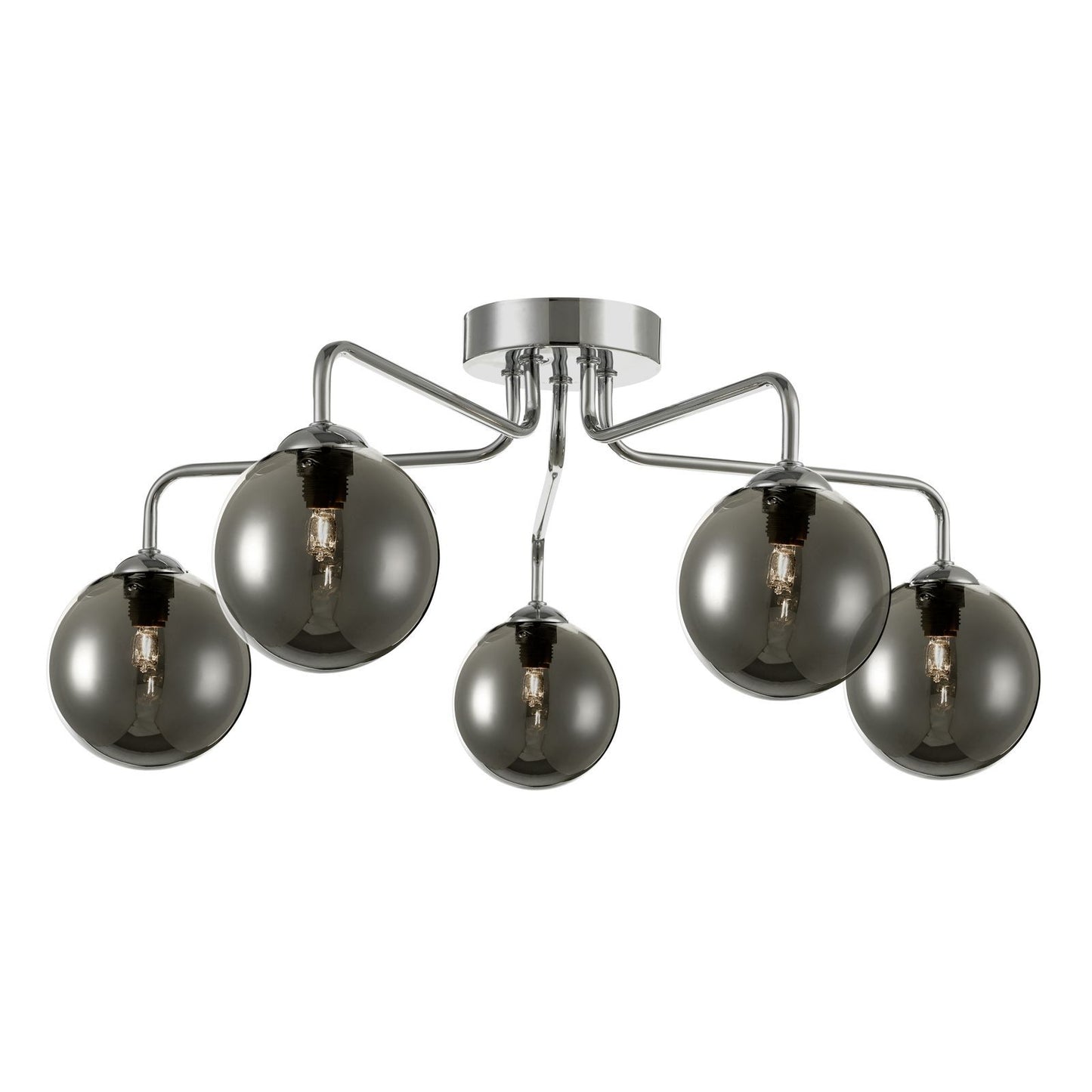 Dar Feya 5-Light Semi-Flush Ceiling Light