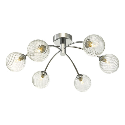 Dar Izzy 6-Light Semi-Flush Ceiling Light