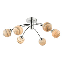Dar Izzy 6-Light Semi-Flush Ceiling Light