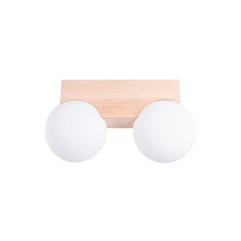 Bulbo 2 Ceiling Light in Natural Wood
