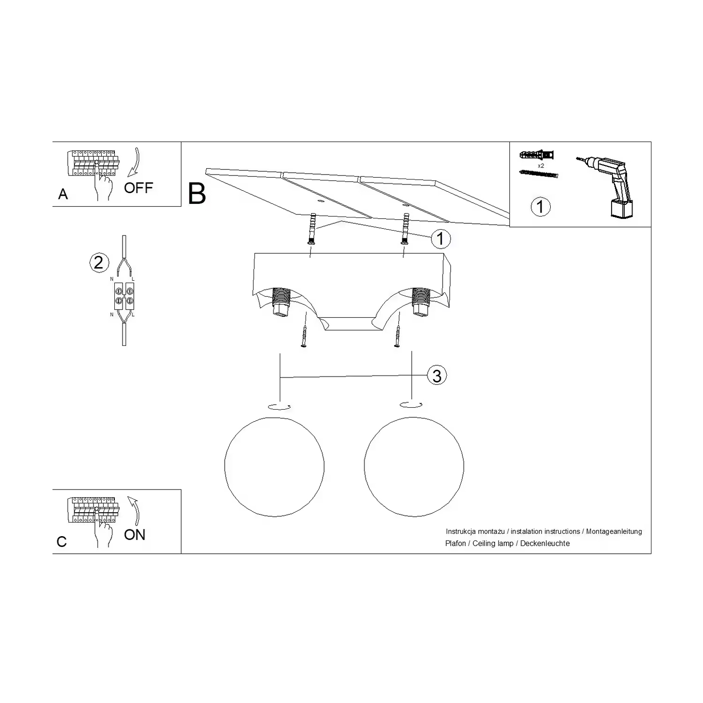 Bulbo 2 Ceiling Light