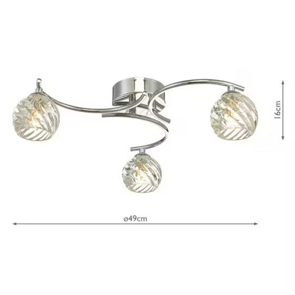 Nakita 3-Light Semi Flush