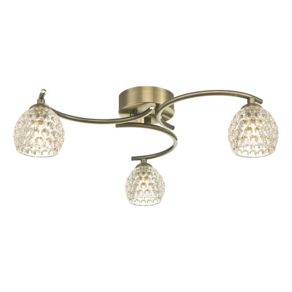 Dar Nakita 3 Light Semi-Flush Ceiling Light