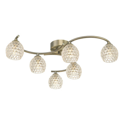 Dar Nakita 6-Light Semi-Flush Ceiling Light