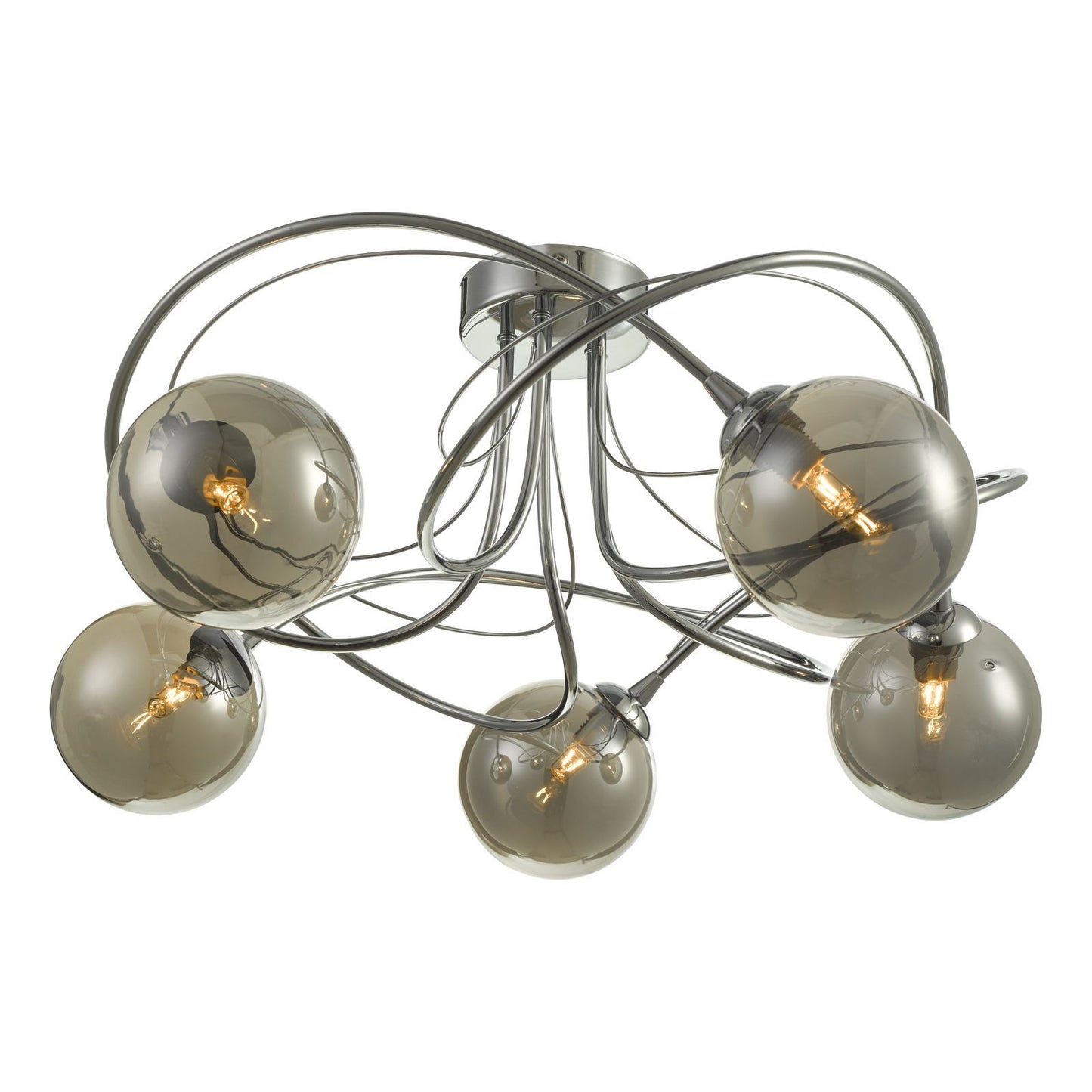 Dar Onawa 5-Light Semi-Flush Ceiling Light