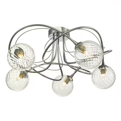 Onawa 5-Light Semi Flush Polished Chrome