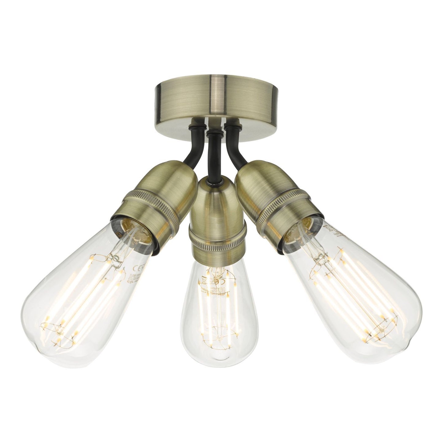 Dar Yao 3-Light Flush Ceiling Light